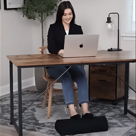 Repose-pieds, bureau, repose-pieds avec fonction massage, réglable en 6 hauteurs