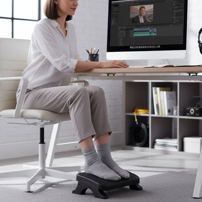 Bureau repose pieds | Ergonomique - Paralma Media