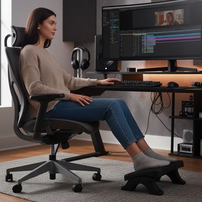 Bureau repose pieds | Ergonomique - Paralma Media