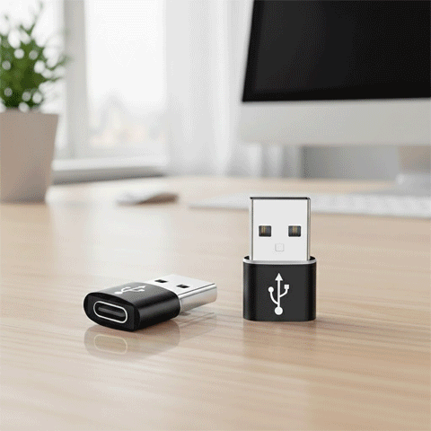 adaptateur usb c UltraConnect TypeC femelle vers USB2.0 mâle modèle démonstration