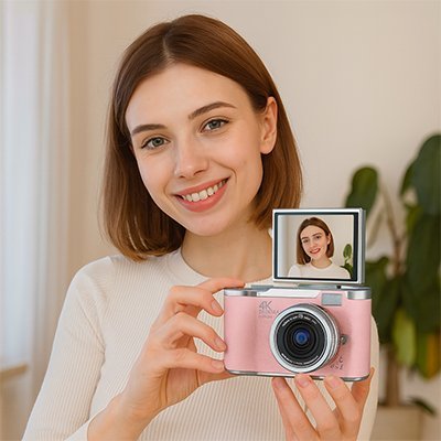 Appareil photo enfant compact dame cheveux carres