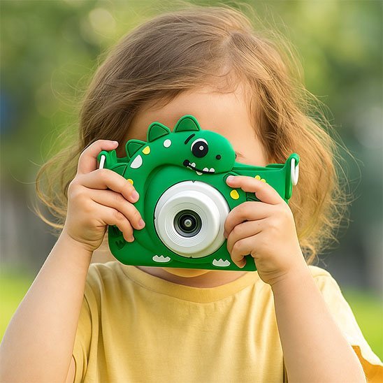 Appareil photo enfant dinosaure fillette
