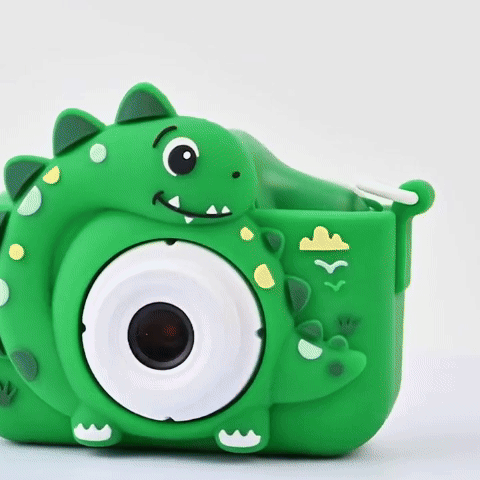 Appareil photo enfant dinosaure vert