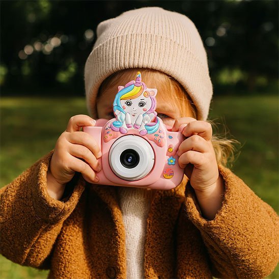 Appareil photo enfant licorne enfant hiver