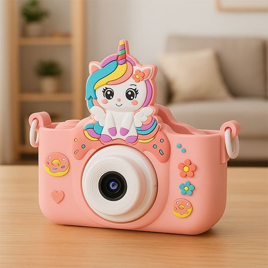 Appareil photo enfant licorne rose
