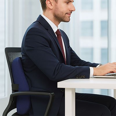Coussin ergonomique dorsal au bureau