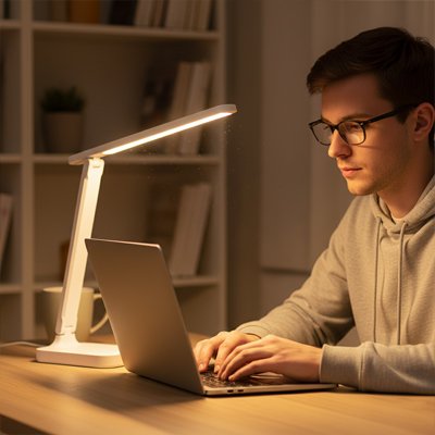 Lampe de bureau pliable homme 