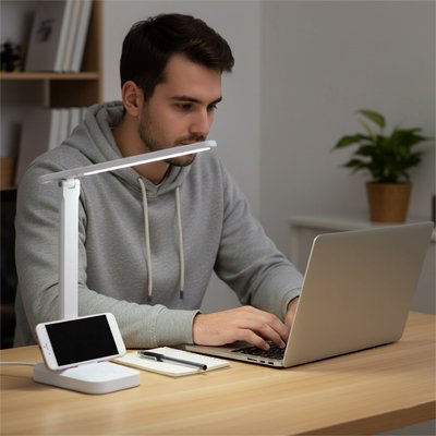 Lampe de bureau pliable ordinateur et téléphone