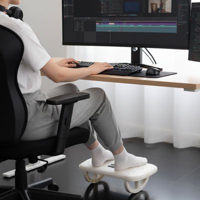 Repose pieds a bascule au bureau