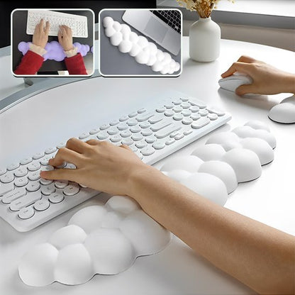 Repose poignet nuage blanc clavier blanc