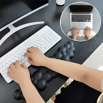 Repose poignet nuage noir clavier blanc