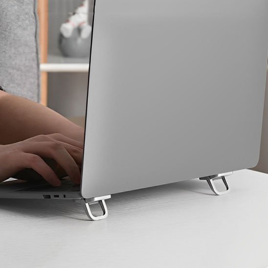 Support ordinateur portable aluminium vue dos