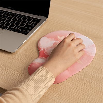 Tapis de souris colorés modèle rose