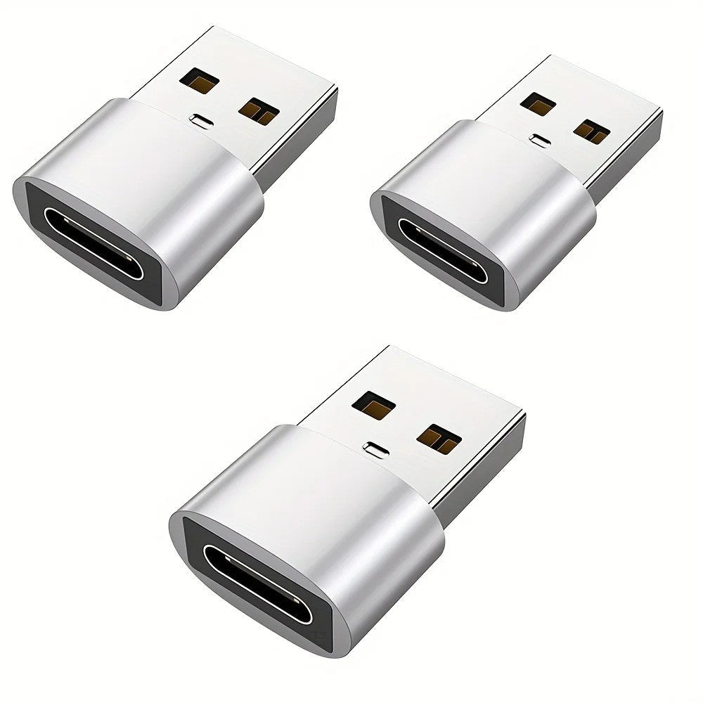 adaptateur usb c CompactPro Type C femelle vers USB mâle modèle 3 pièces