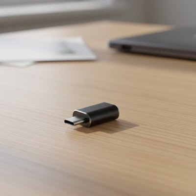 adaptateur usb c FastConnect Type C mâle vers USB 3.0 femelle modèle sur une table