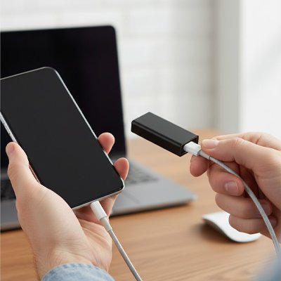 Adaptateur US- C Polyvalent Type C femelle vers USB A femelle simple bronchement avec téléphone