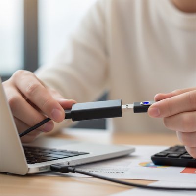 Adaptateur US- C Polyvalent Type C femelle vers USB A femelle double bronchement avec mains