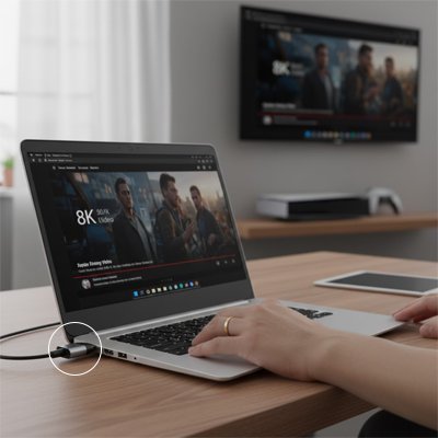 Adaptateur USB - C | UltraConnect 4K Type C mâle vers HDMI femelle - Paralma Media