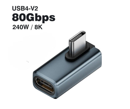 Adaptateur USB - C | UltraConnect coudé Type C mâle vers Type C femelle - Paralma Media