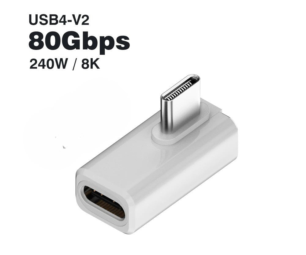 Adaptateur USB - C | UltraConnect coudé Type C mâle vers Type C femelle - Paralma Media