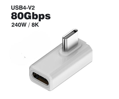 Adaptateur USB - C | UltraConnect coudé Type C mâle vers Type C femelle - Paralma Media