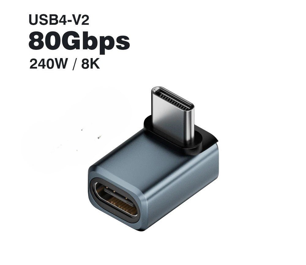 Adaptateur USB - C | UltraConnect coudé Type C mâle vers Type C femelle - Paralma Media