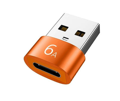adaptateur usb c UltraConnect TypeC femelle vers USB2.0 mâle modèle USB2.0 orange 6A