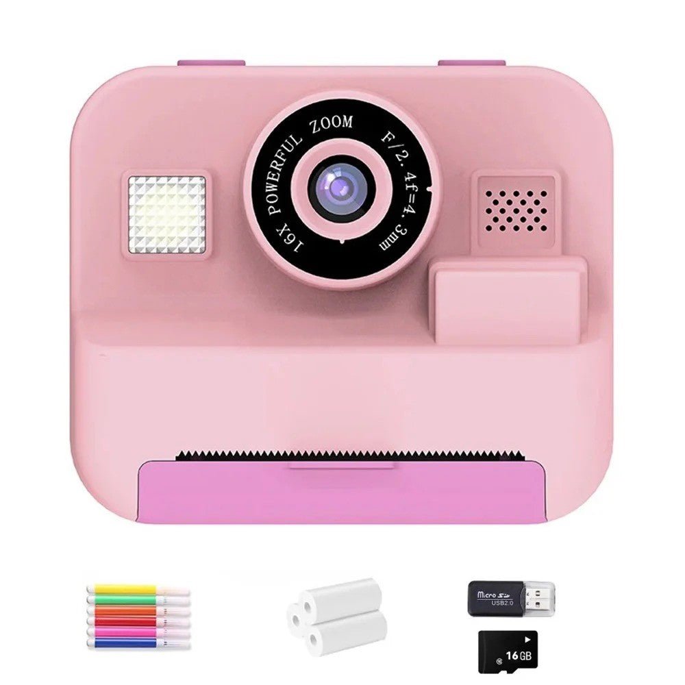 Appareil photo enfant Éducatif Robuste modèle rose avec accessoires