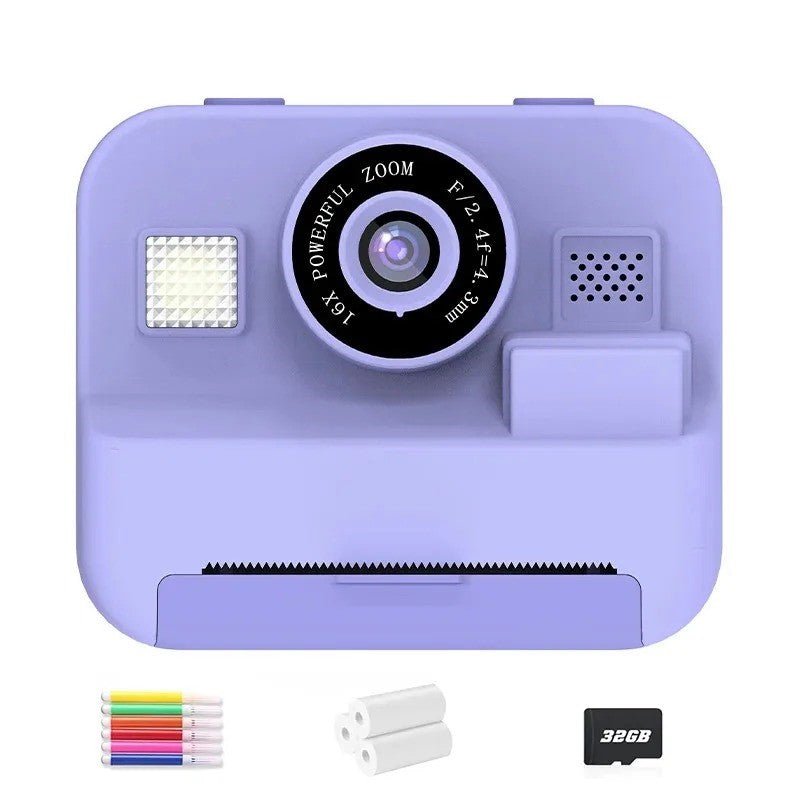 Appareil photo enfant Éducatif Robuste modèle violet avec accessoires 32gb