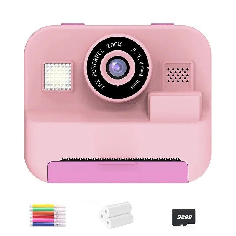 Appareil photo enfant Éducatif Robuste modèle rose avec accessoires 32gb