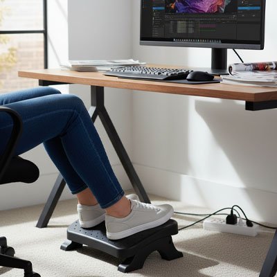 Bureau repose pieds | Ergonomique - Paralma Media
