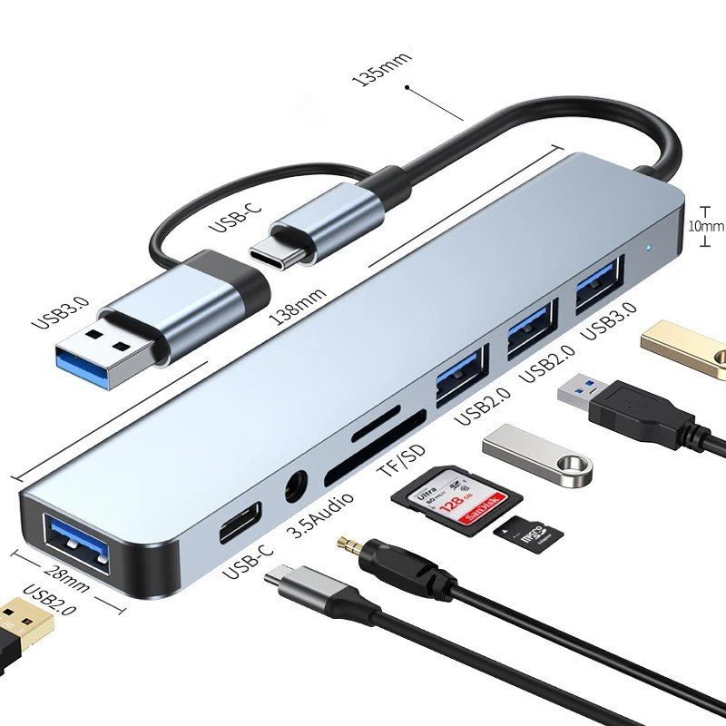 Hub USB | MultiConnect 8 en 2 - Paralma Media