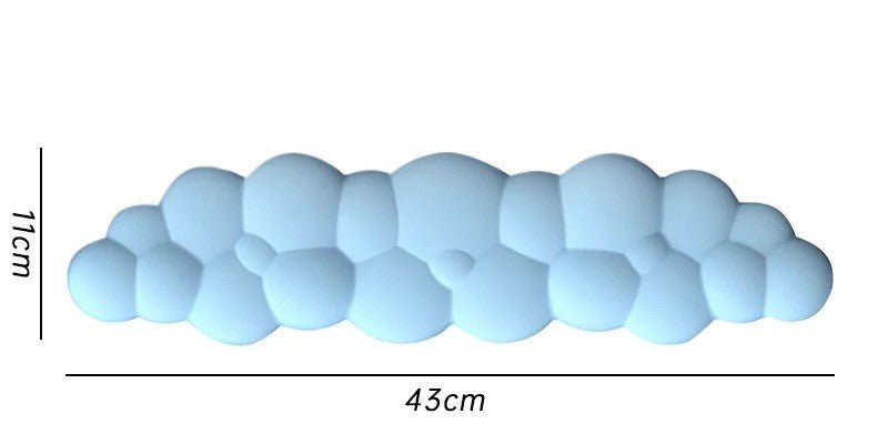Repose Poignet Clavier ErgoComfort modèle bleu avec légendes