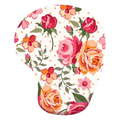 Tapis de souris ergonomique ComfortWrist modèle coloré à fleurs
